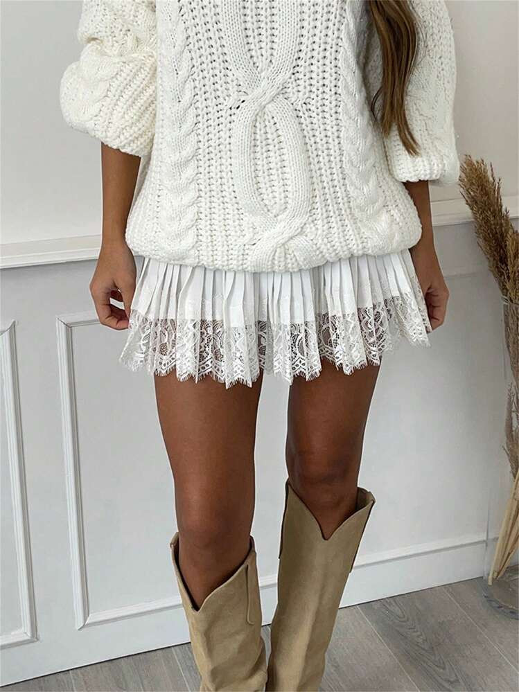 Lace mini skirt | SHEIN