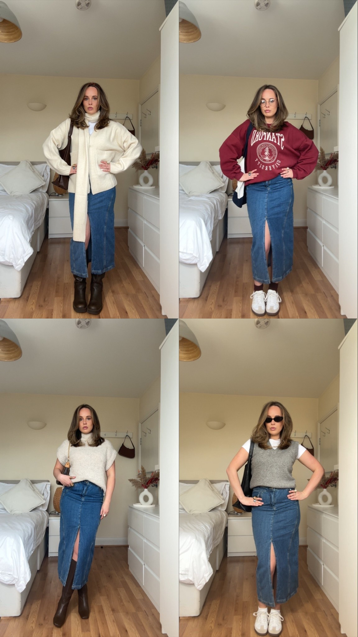 Base vs looks: denim midi skirt in spring outfit ideas ✨

#LTKuk #LTKspring #LTKstyletip