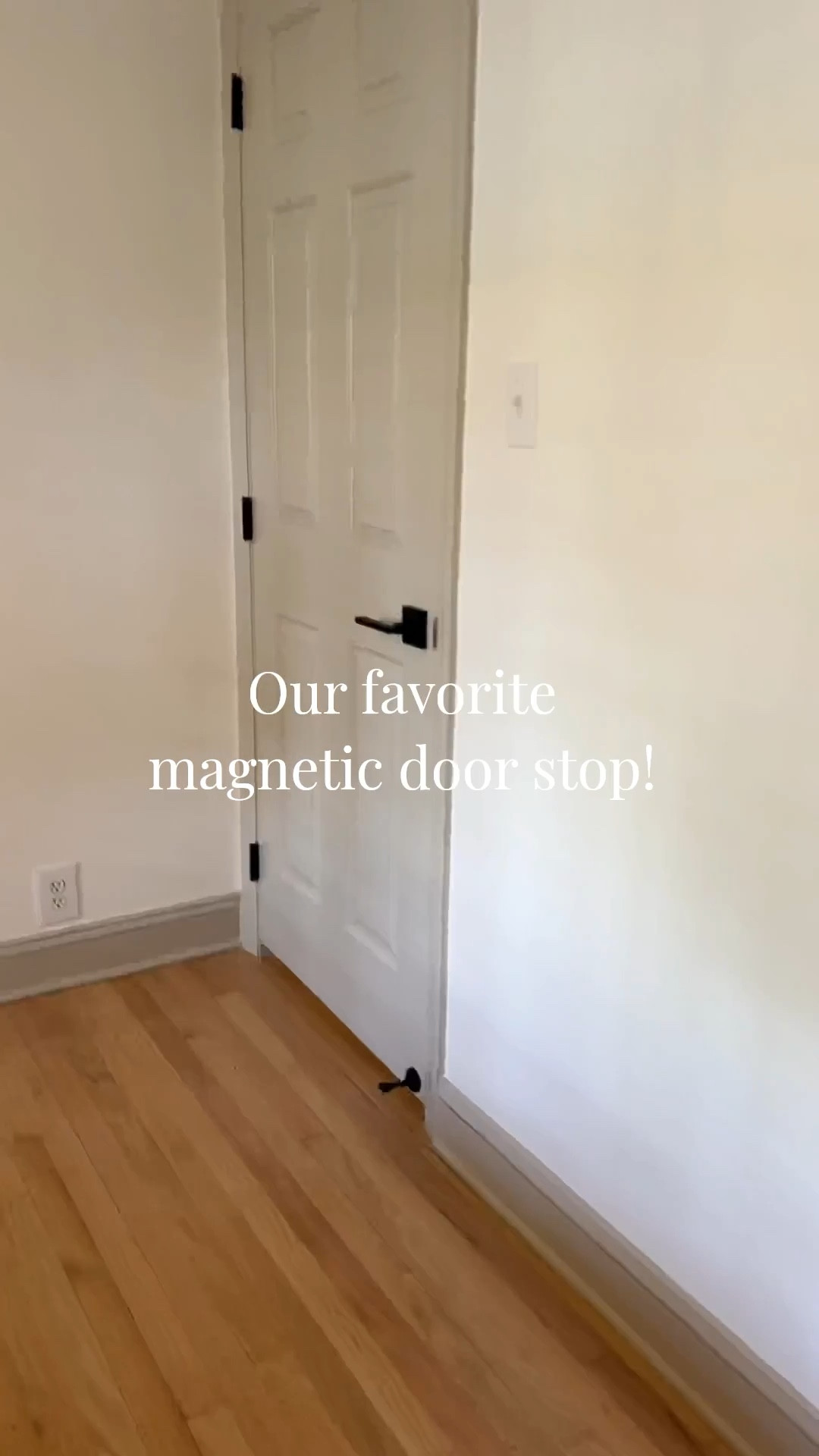 Magnetic door stop for wall protection + easy door hold 🙌🏼
Simple install and perfect for keeping doors open — using this in our bedroom refresh. 


#LTKOver40 #LTKHome #LTKdayinmylife
