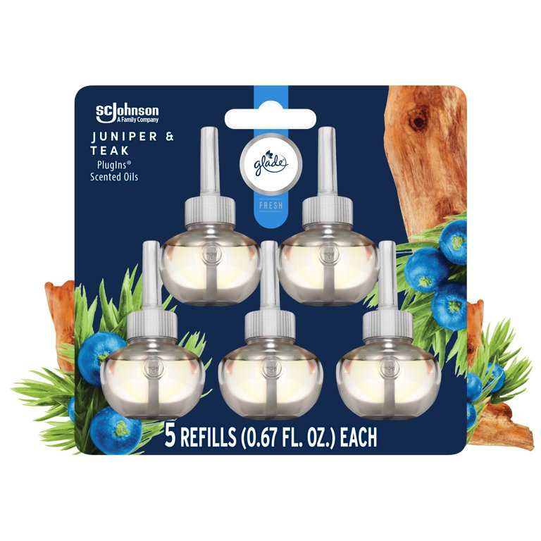 Glade PlugIns Scented Oil Refills, Air freshener, Mothers Day Gifts, Juniper & Teak, Infused with... | Walmart (US)