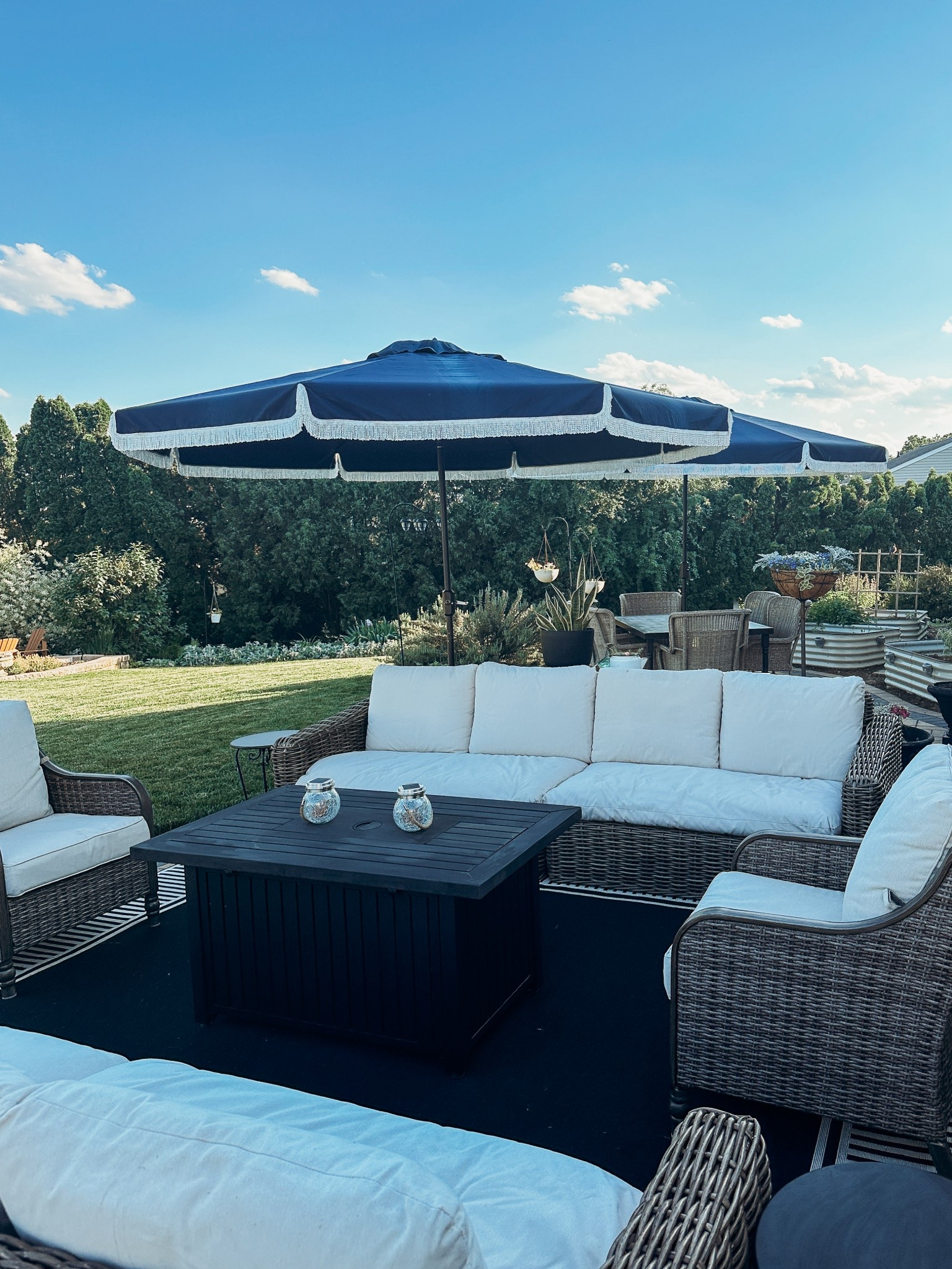 Our backyard patio is all set up for a spring and summer full of outdoor entertaining! Our outdoor sofas from Lowe’s come apart to create 2 love seats!

#LTKSeasonal #LTKSaleAlert #LTKHome