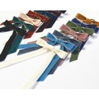 Velvet Bow Series  Long Bows  Velvet Hair Tie or Barrette  Several colors | Etsy (US)