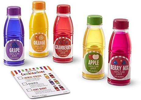 Melissa & Doug Tip & Sip Toy Juice Bottles and Activity Card (6 Pcs) | Amazon (US)
