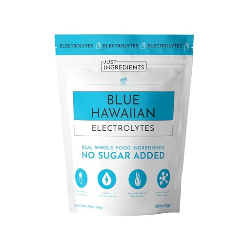 Blue Hawaiian Electrolytes Drink Mix | 30 Servings | Organic Coconut Water, Blue Spirulina & 5 Key Electrolytes | Supports Hydration, Electrolyte Balance & Muscle Recovery* | No Sugar Added | Amazon (US)
