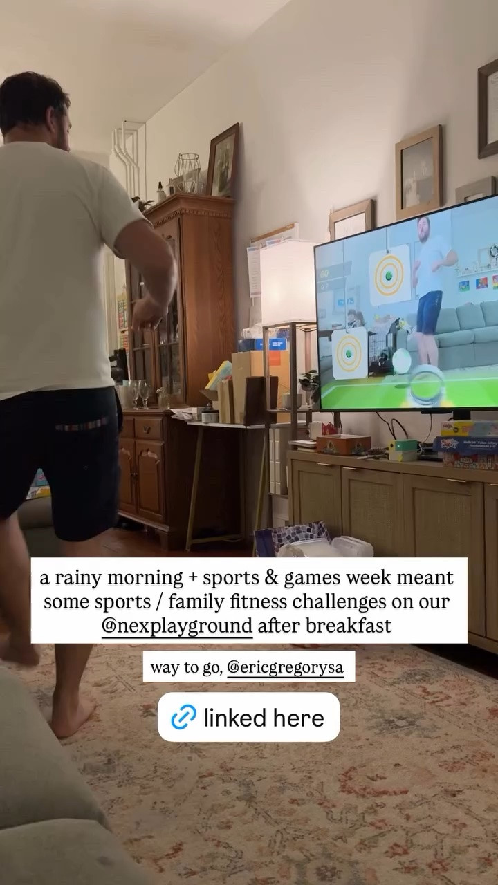a rainy morning + sports & games week meant some sports / family fitness challenges on our @nexplayground after breakfast

#LTKmomlife #LTKKids #LTKdayinmylife