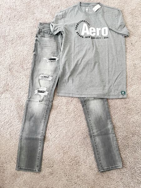 Teen boy outfit idea. Grey tee with grey washed distressed jeans. Back to school clothes. Back to school outfit for boys. Back to school outfit for teen boys  

#LTKBacktoSchool #LTKunder50 #LTKmens