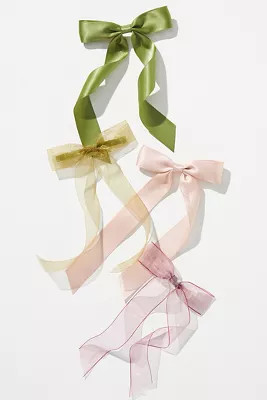 Organza Hair Bows, Set of 4 | Anthropologie (US)