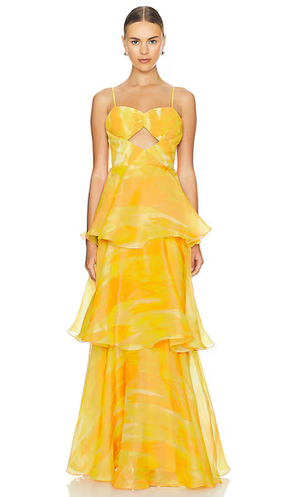 Keta Dress in Aquarelle Yellow | Revolve Clothing (Global)