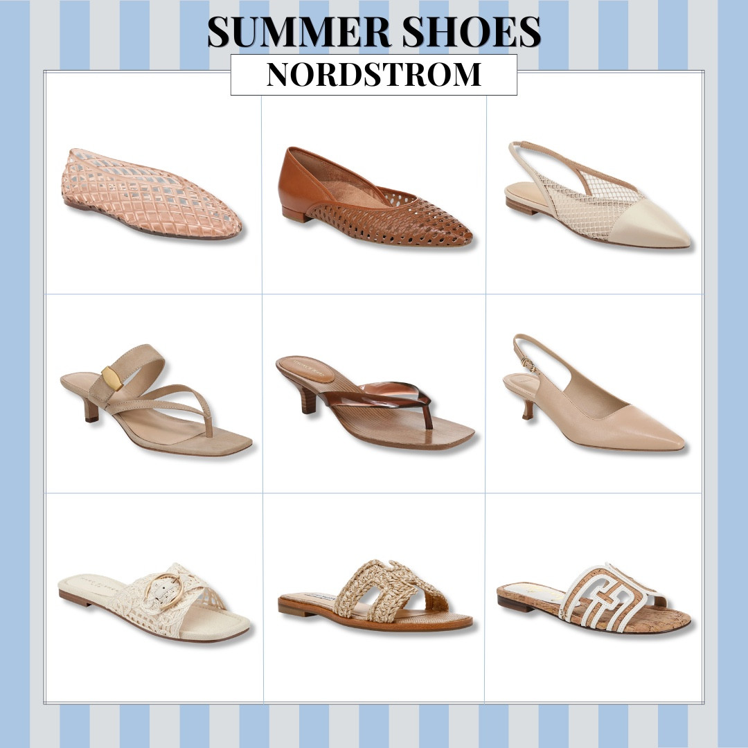 The shoes that will carry you through the rest of summer. From woven flats and polished slingbacks to everyday sandals and low heels, these Nordstrom picks are versatile, comfortable, and easy to style with everything from workwear to weekend outfits.

Nordstrom shoes, summer shoes, woven flats, slingback flats, kitten heels, flat sandals, summer sandals, work shoes, neutral shoes, vacation shoes, everyday footwear, Audrie Dollins

#LTKSeasonal #LTKWorkwear #LTKTravel