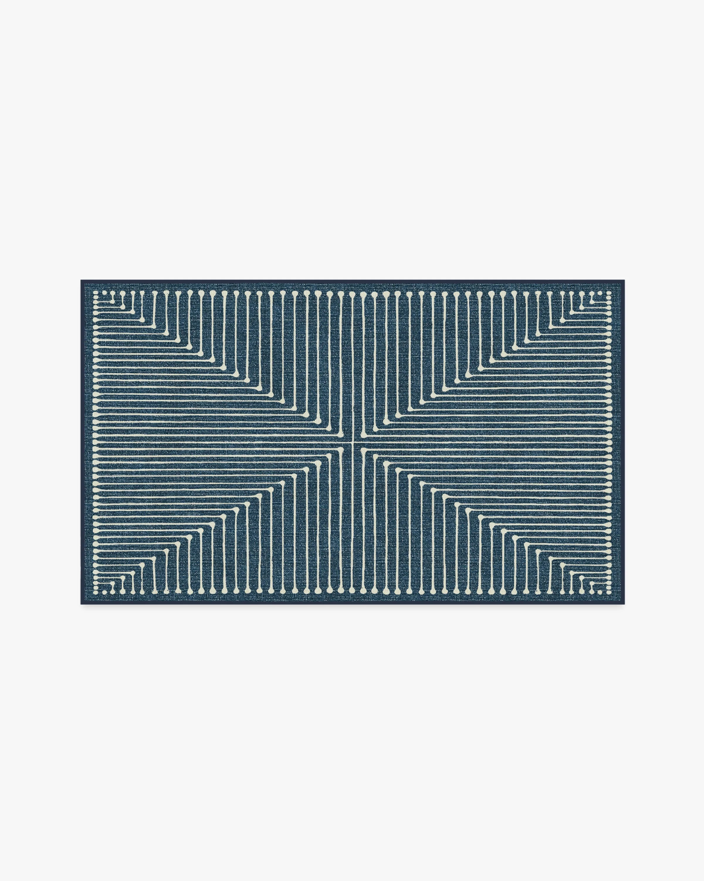 Inkdrop Lapis Blue Flatwoven Rug by Jonathan Adler | Ruggable