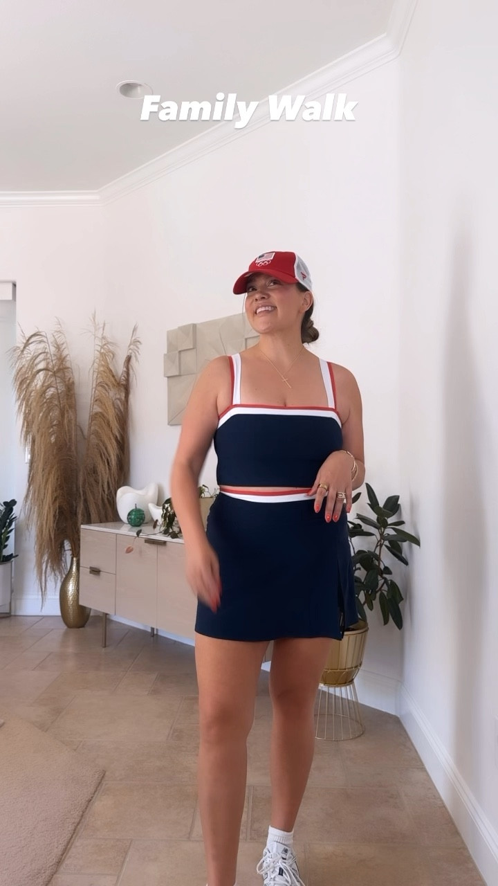 what to wear 4th of july weekend: family walk. wearing size large in everything! 

#LTKMidsize #LTKSeasonal