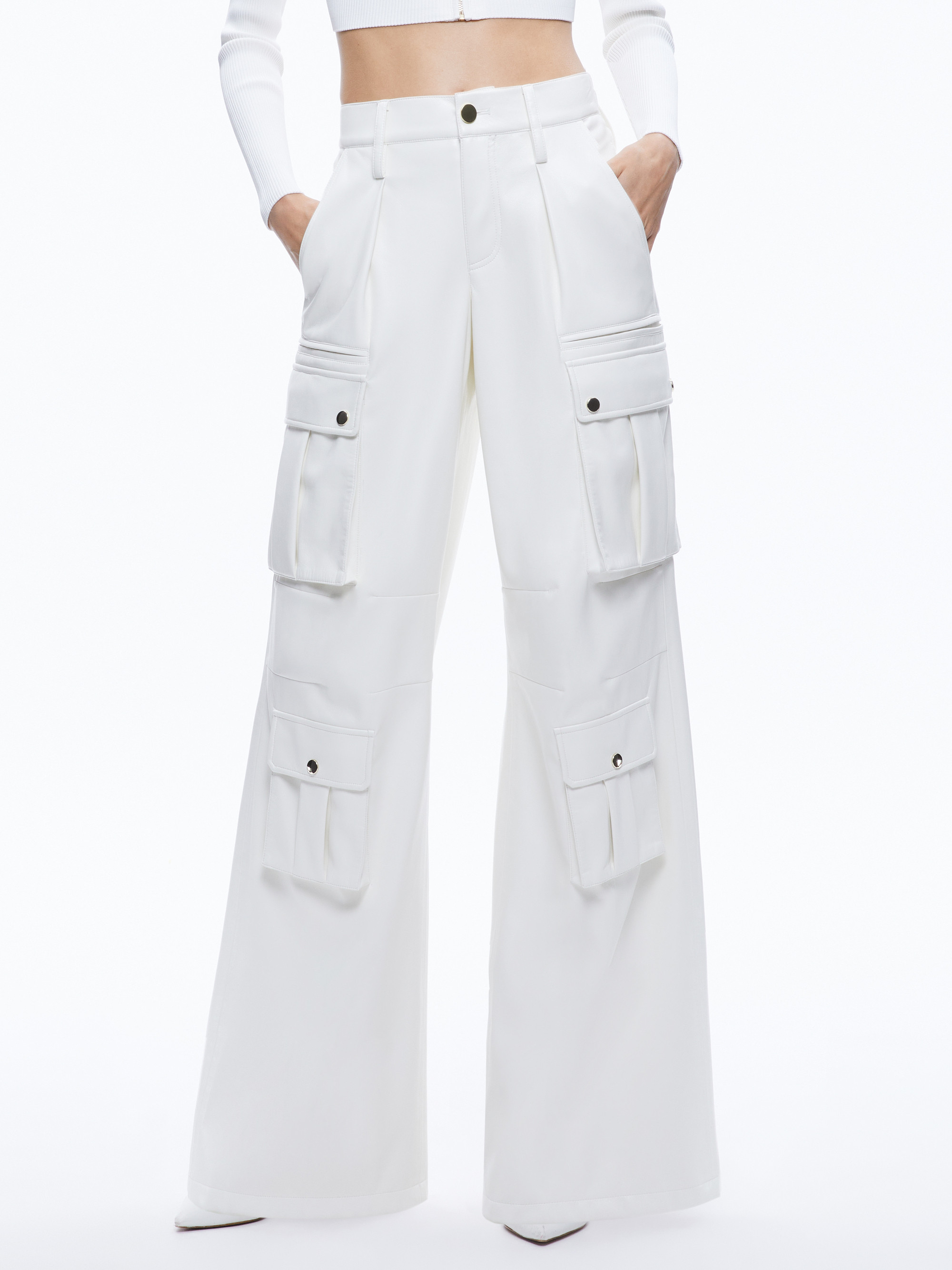 JOETTE VEGAN LEATHER CARGO PANT | Alice + Olivia