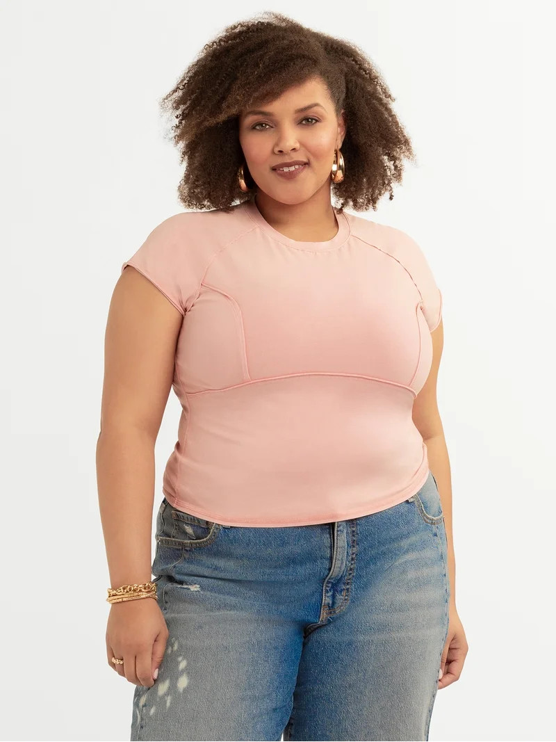 Jessica Simpson Women's and Women's Plus Eydie Tee, Sizes XS-4X | Walmart (US)