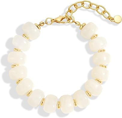 Beaded Bracelets for Women Dainty Chunky Bracelet Beaded Boho Summer Bracelet Fashion Trendy Ston... | Amazon (US)