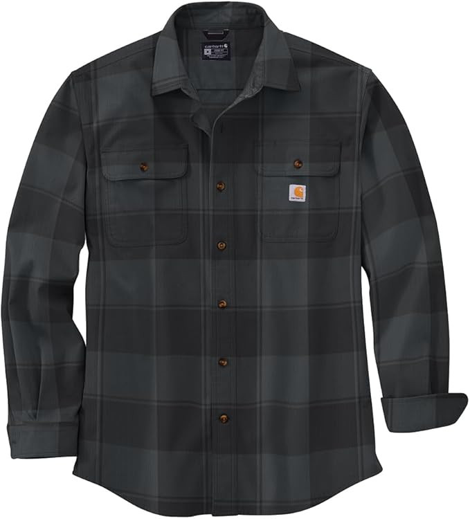 Carhartt Men's Loose Fit Heavyweight Flannel Long Sleeve Plaid Shirt | Amazon (US)