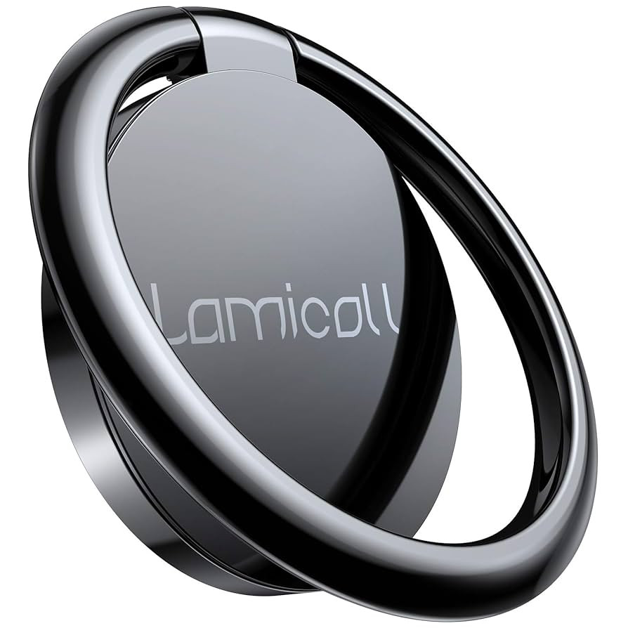 Lamicall Cell Phone Ring Holder Stand - Phone Finger Gip Kickstand, 360° Rotation Polished Metal... | Amazon (US)