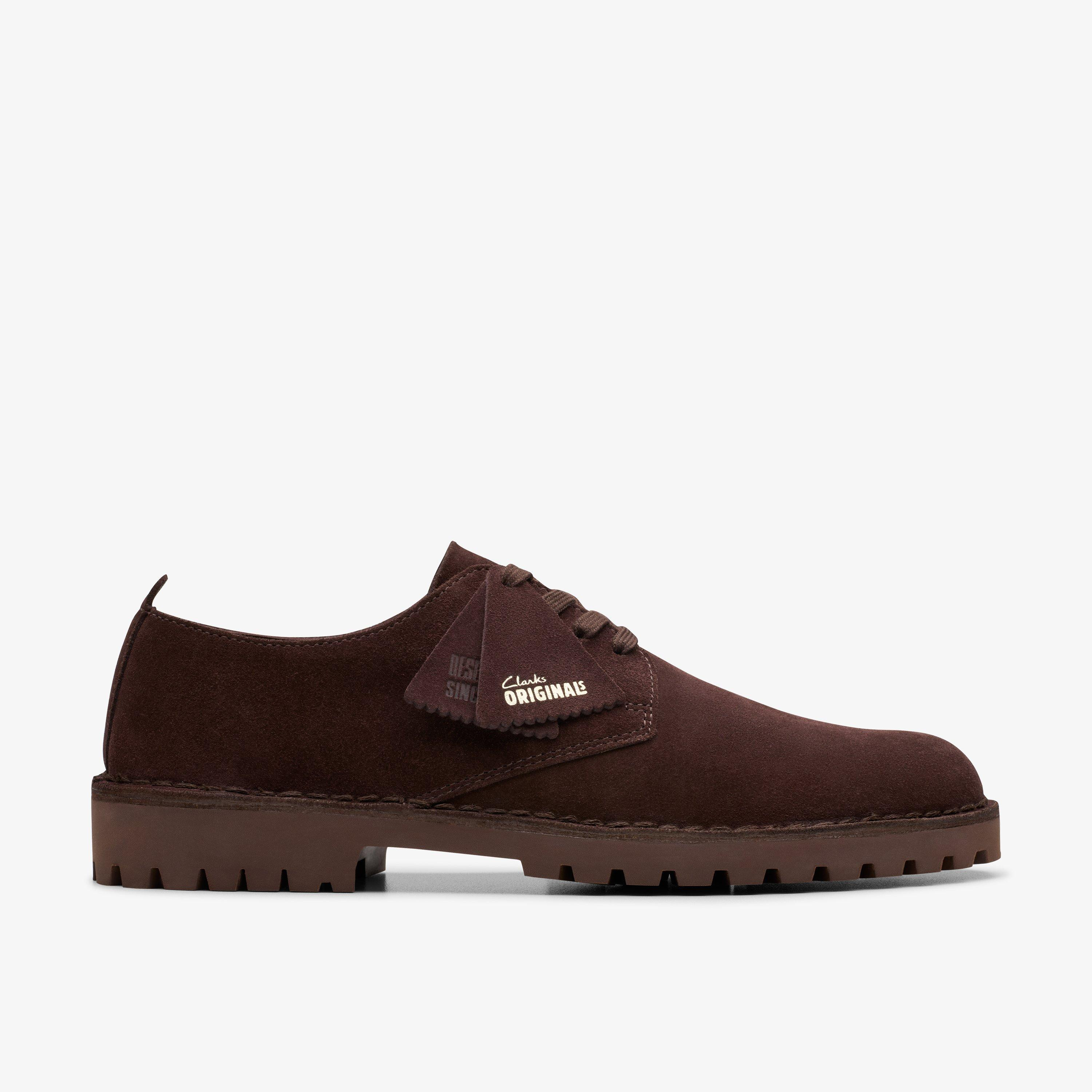 Mens Desert Rock Lo Deep Brown Suede Shoes | Clarks US | Clarks (US)