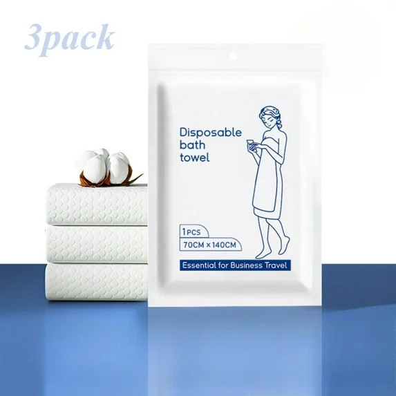 Disposable Bath Towels Individually Packed Body Towels 3pack for Hotel Bathroom/Travel/ Camping(5... | Walmart (US)