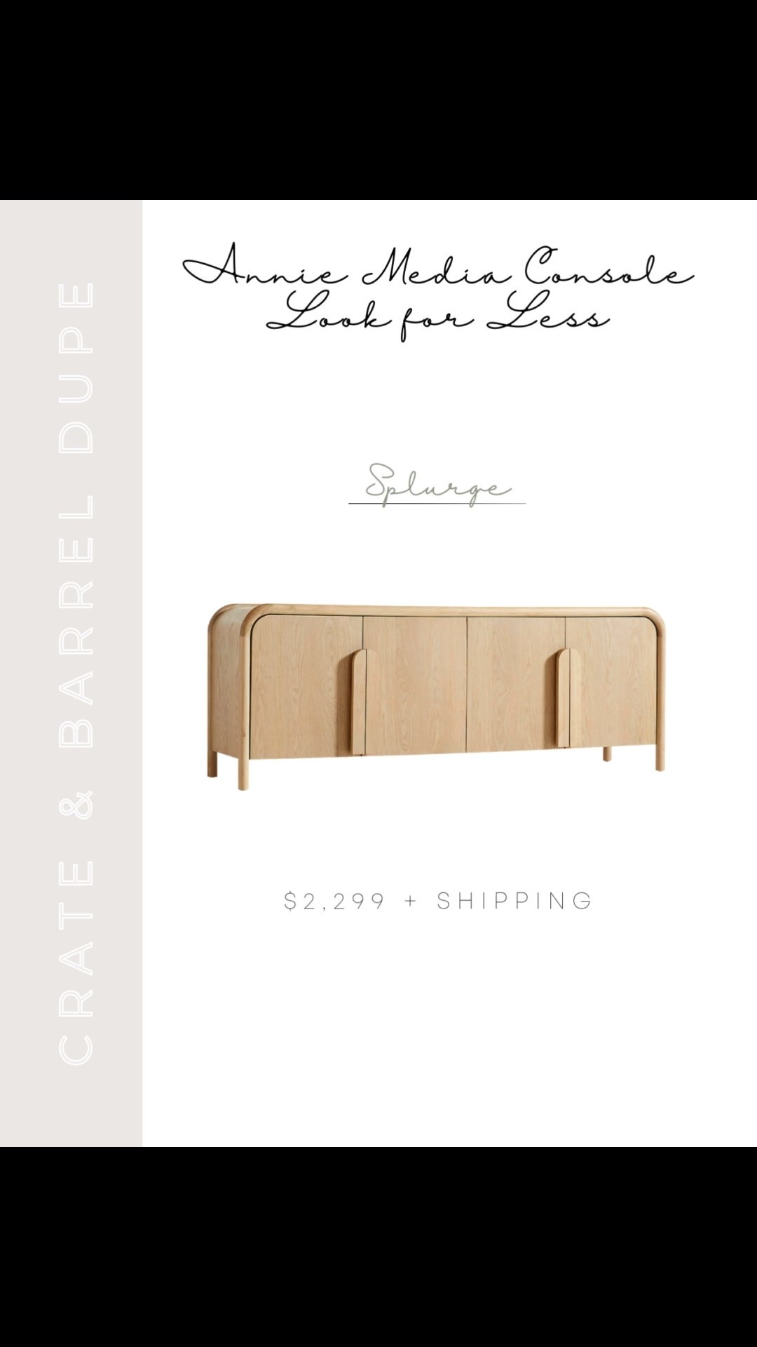 Crate & Barrel Annie Media Console Dupe!

Crate & Barrel Annie 72” Natural Storage Media Console by Leanne Ford Dupe, Crate & Barrel Inspired, White Oak Media Console, White Oak Storage Console, Crate & Barrel Look for Less, Crate & Barrel Look Alike, Crate & Barrel Aesthetic, Crate & Barrel Media Console, Contemporary Design, Media Console Living Room, Media Console Ideas, Media Console Styling, Rounded Corner Media Console, Curved Edge Media Console, Luxury Look for Less Furniture 



#LTKSaleAlert #LTKHome