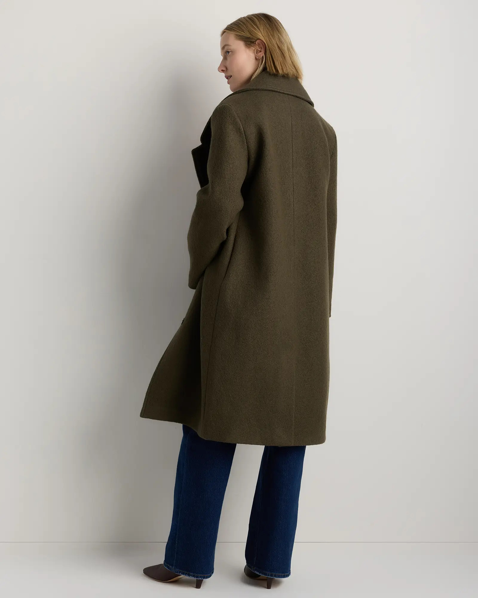 100% Merino Wool Shawl Collar Long Coat | Quince