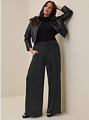Pull-On Wide Leg Stretch Lurex High-Rise Pant | Torrid (US & Canada)