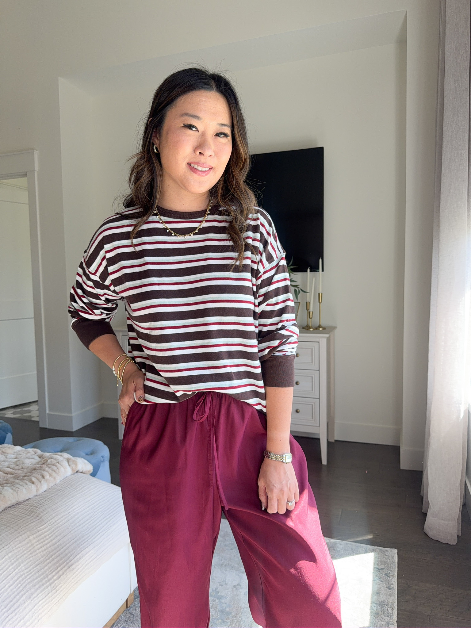Target cool and casual mom outfit // fall outfit Stripped shirt - medium Pants - medium

#LTKootd #LTKmomlife #LTKOver40