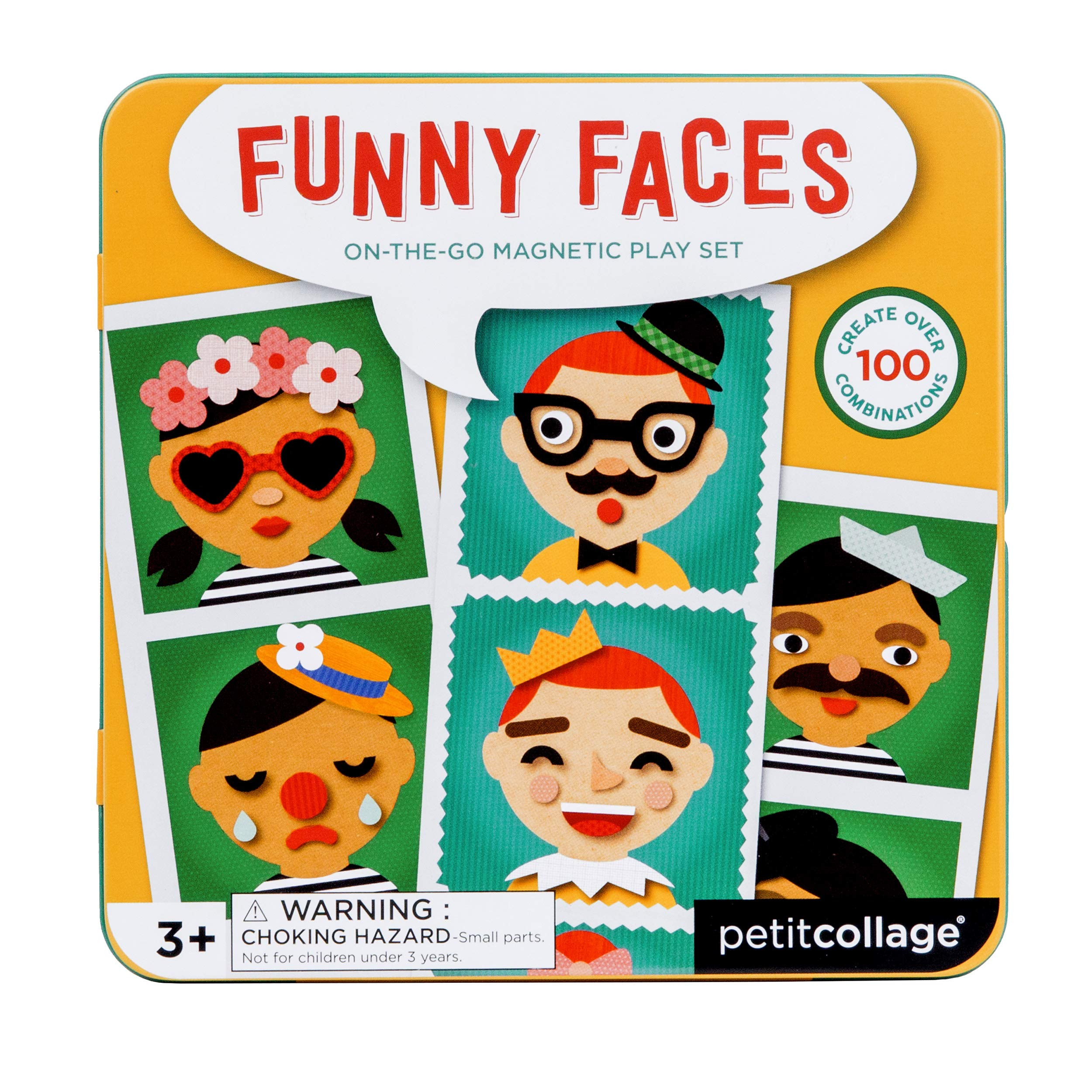 Petit Collage Funny Face Magnetic Travel Play Set – Fun Game for Families, Ideal for 2-4 Player... | Amazon (US)