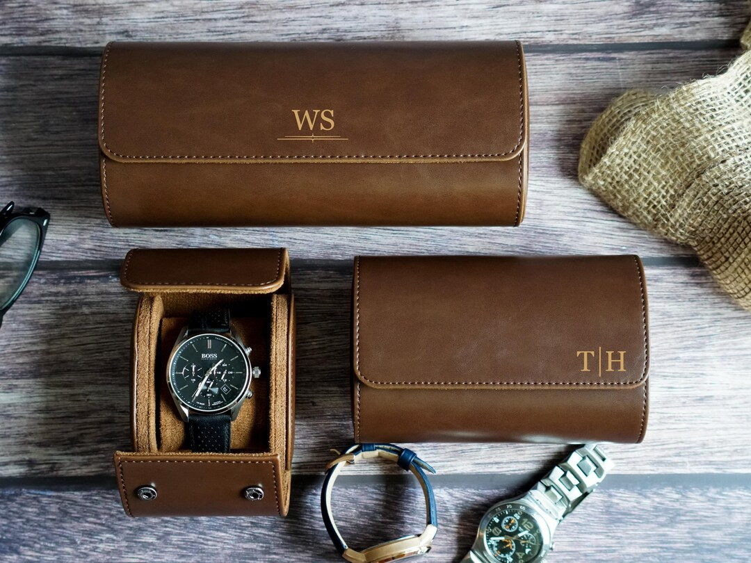 Gift for Him,customized Leather Watch Case,leather Watch Case,personalized Travel Watch Box for H... | Etsy (US)