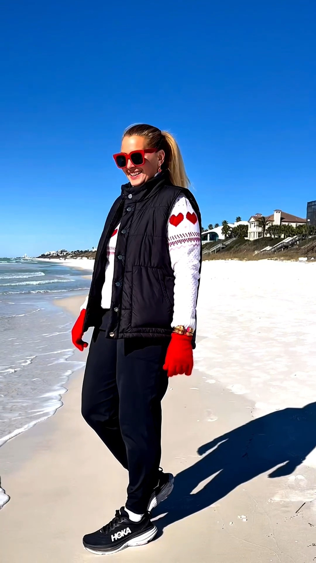 Cold Weather Outfit


I walked 7 miles in this outfit yesterday afternoon!

It’s freezing in Rosemary Beach today! Had to wear a thick sweater, puffer vest, turtleneck and gloves to stay warm!

This HEART sweater comes in multiple colors and is so cute! Perfect sweater for Valentine’s Day too. Fits true to size and I highly recommend it!

Sweater medium, puffer vest large, joggers large, Hoka sneakers size 9 (All fit true to size)


#LTKSeasonal #LTKFindsUnder100 #LTKOver40 #LTKU #LTKActive #LTKSaleAlert #LTKFindsUnder50 #LTKGiftGuide #LTKMidsize #LTKTravel 