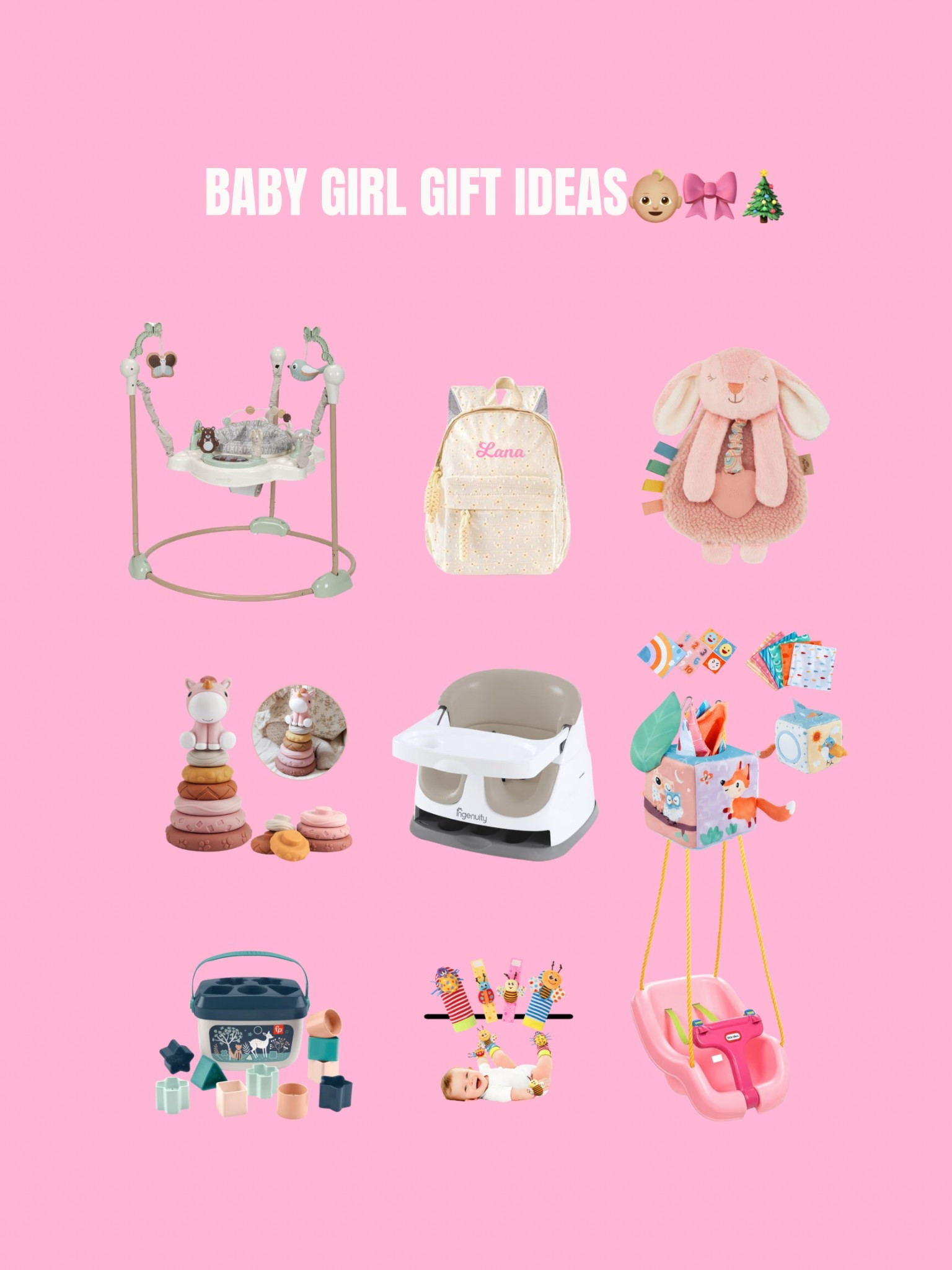 BABY GIRL GIFT IDEAS👶🏼🎀🎄

#LTKGiftGuide #LTKBaby #LTKHoliday