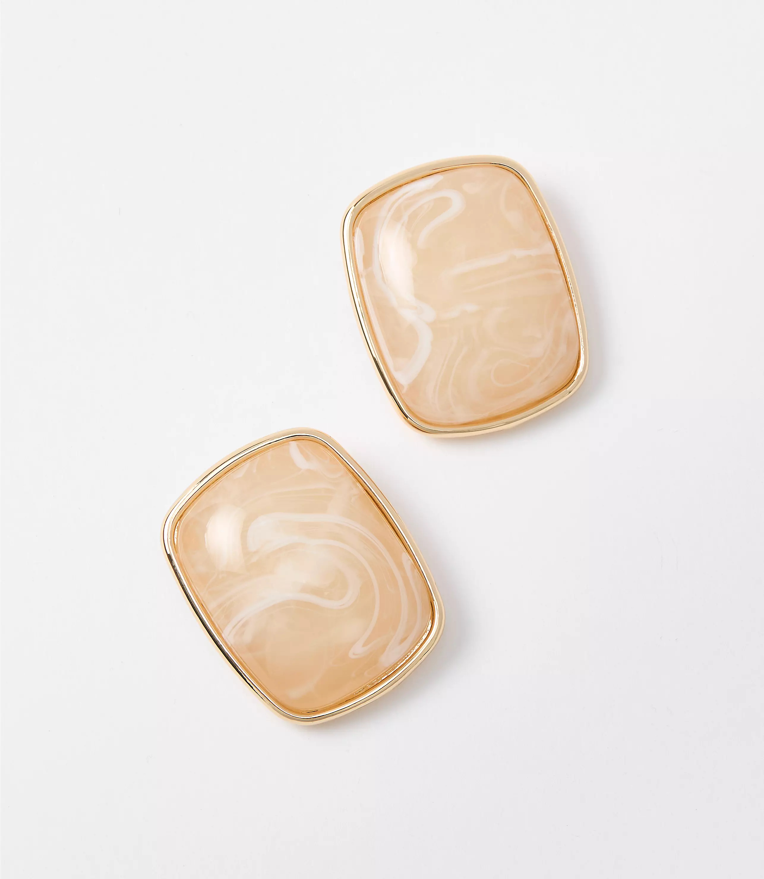Marbleized Statement Stud Earrings | LOFT