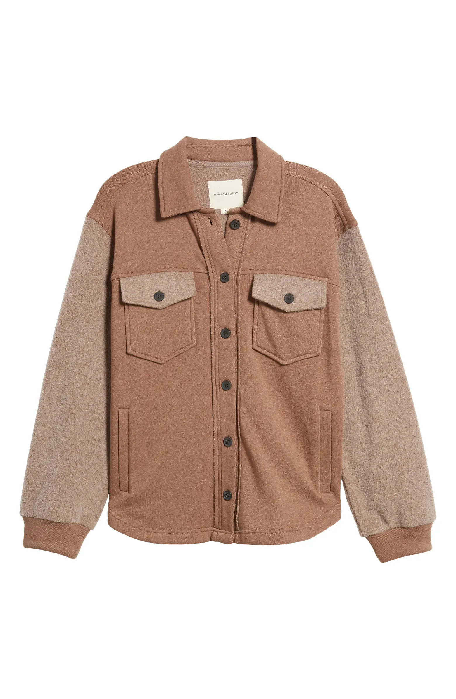 Thread & Supply Sweatshirt Pocket Shacket | Nordstrom | Nordstrom