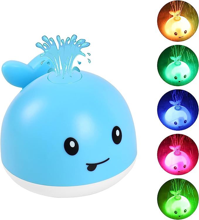 Leipal Baby Bath Toys for Kids Light Up Whale Bath Toys Sprinkler Bathtub Toys for Toddlers (Whit... | Amazon (US)