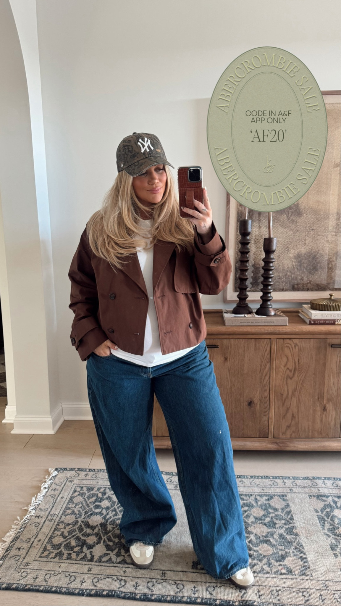 Abercrombie sale🤍 code AF20 in the Abercrombie app. 

Jacket- XL
Tee- XL
Jeans- 34 

#LTKSaleAlert #LTKBump #LTKMidsize