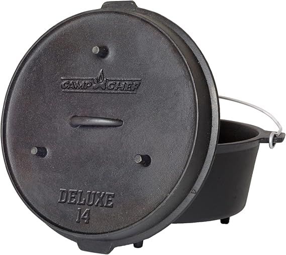 Camp Chef 12 Qt Seasoned Cast Iron Dutch Oven | Amazon (US)