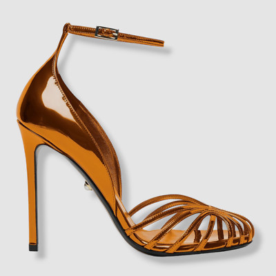 $795 Alevi Milano Women's Orange Elsa Caged Ankle-Strap Pump Heel Shoes 36EU/6US | eBay US