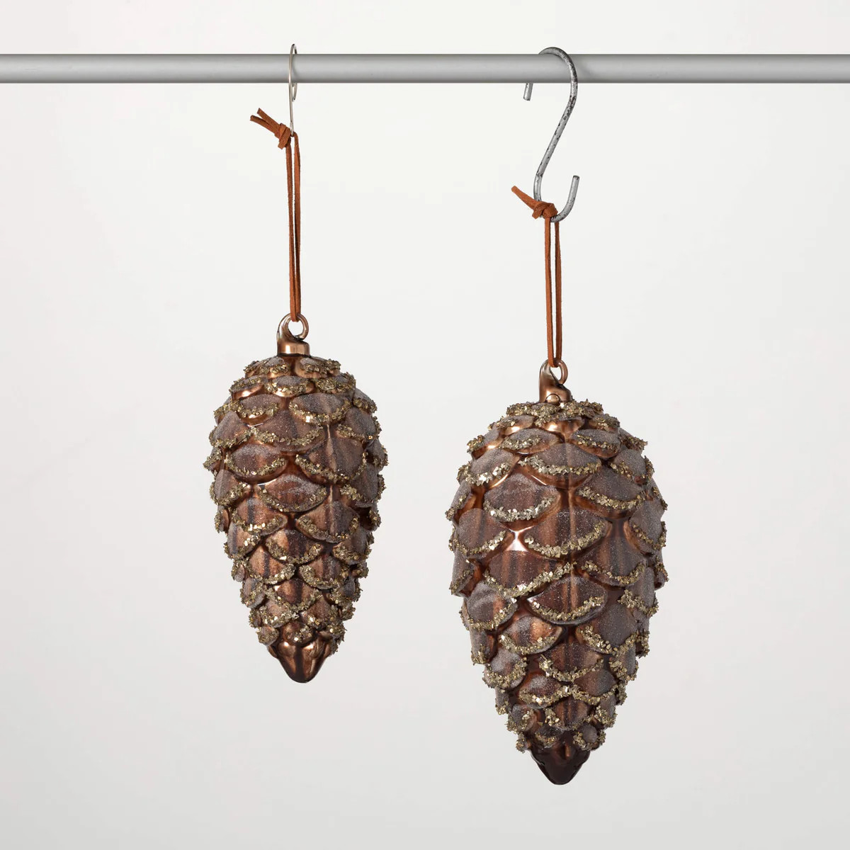 Sparkling Pinecone Ornaments | Sullivans Home Decor