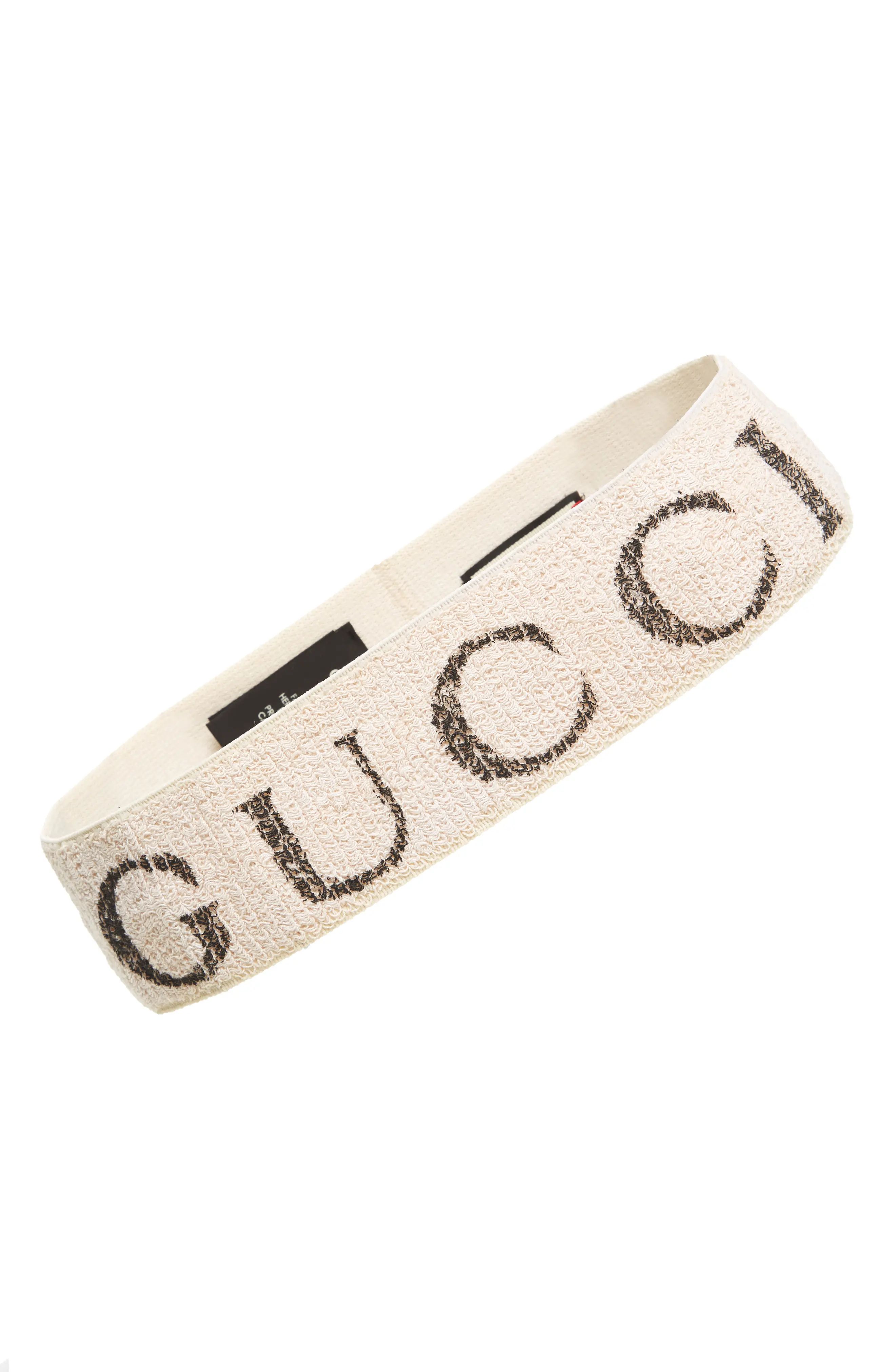 Gucci Teban Logo Headband, Size One Size - White | Nordstrom