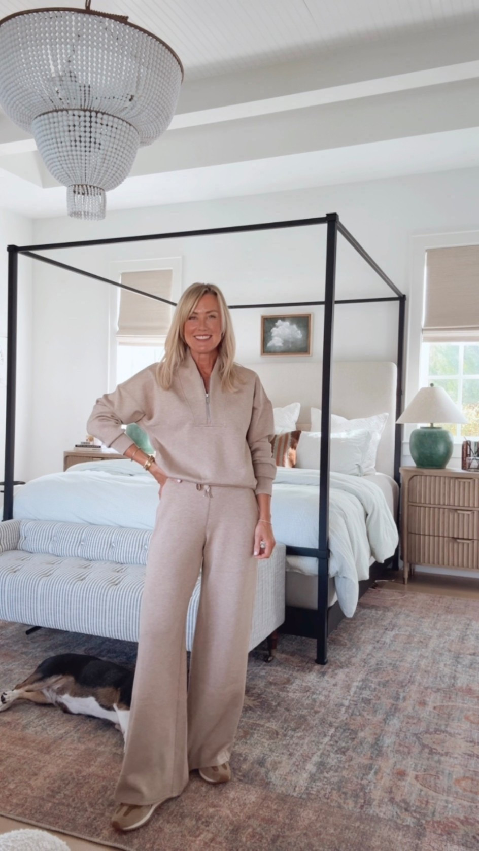 Spanx New Arrivals | Hi Sugarplum! 

This oatmeal color is such a great neutral! Excited to add this set to my collection.
Half zip: XS
Pants: Small

#LTKootd #LTKTravel #LTKOver40