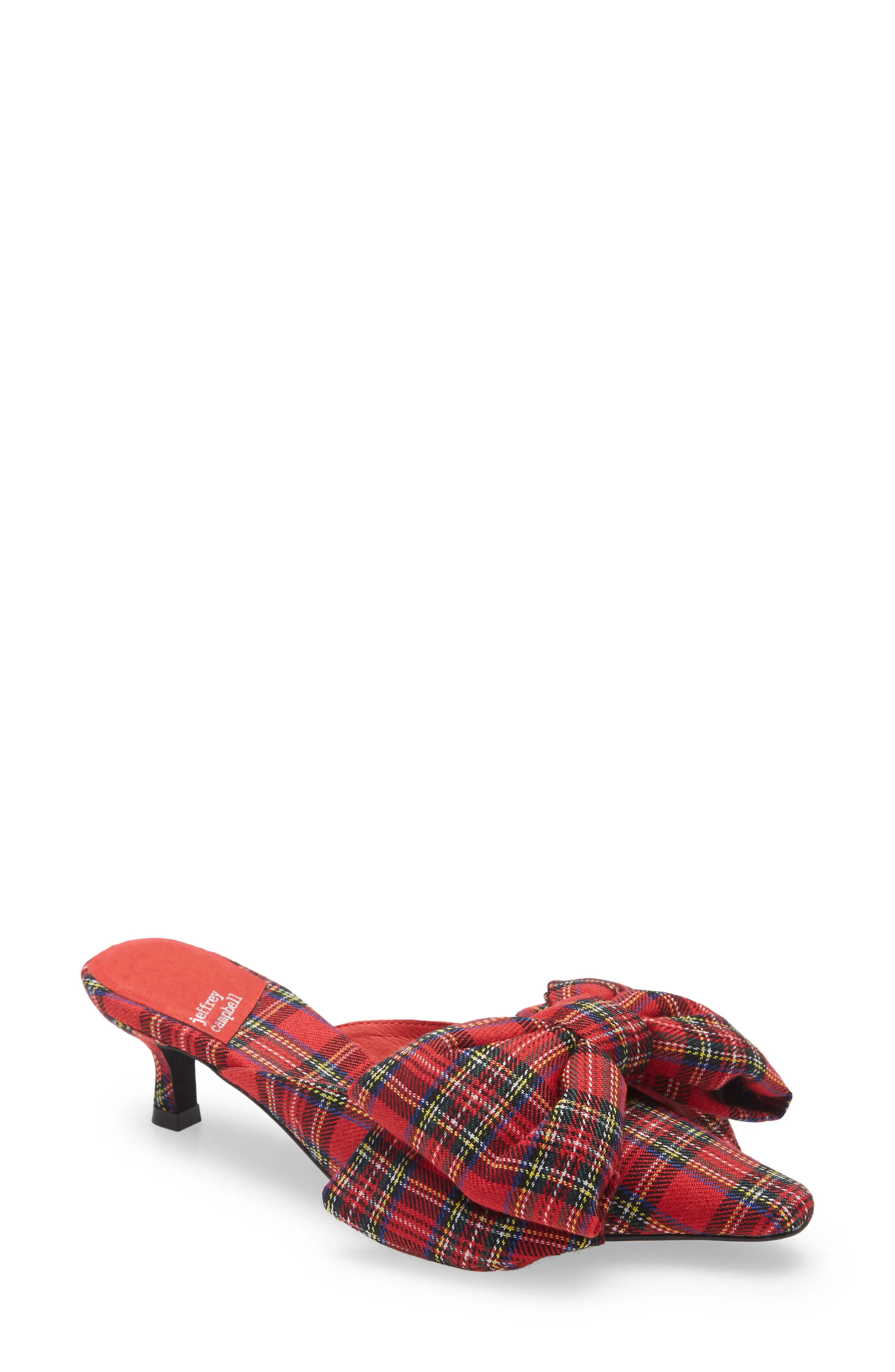 Jeffrey Campbell Ruban Mule, Size 5 in Red Tartan at Nordstrom | Nordstrom