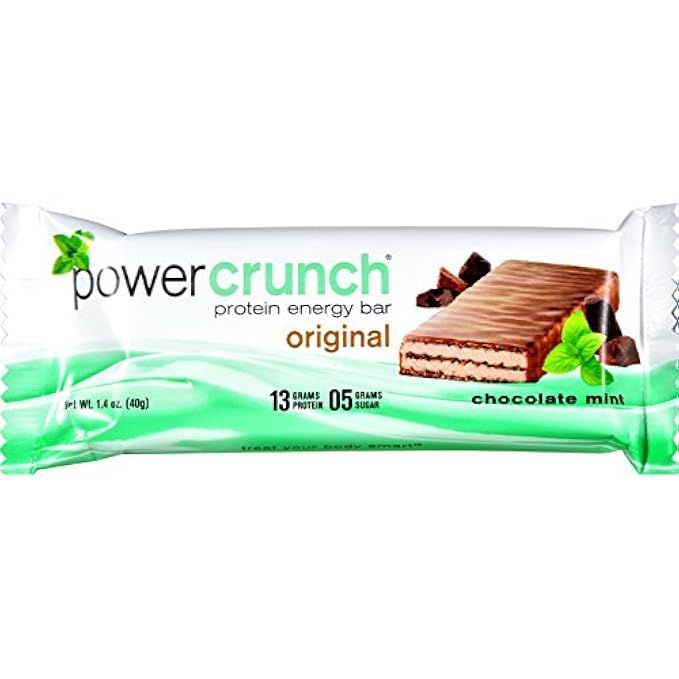Power Crunch Protein Energy Bars - Chocolate Mint Original - 40 grm - Case of 12 - 13g Protein - 5g  | Amazon (US)