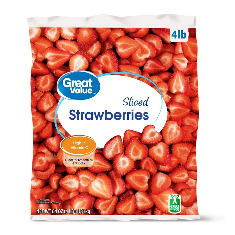 Great Value Sliced Strawberries, 64 oz (Frozen) | Walmart (US)
