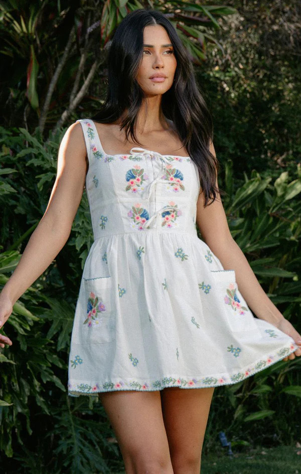 Demi Mini Dress ~ Wild Meadow Embroidery | Show Me Your Mumu