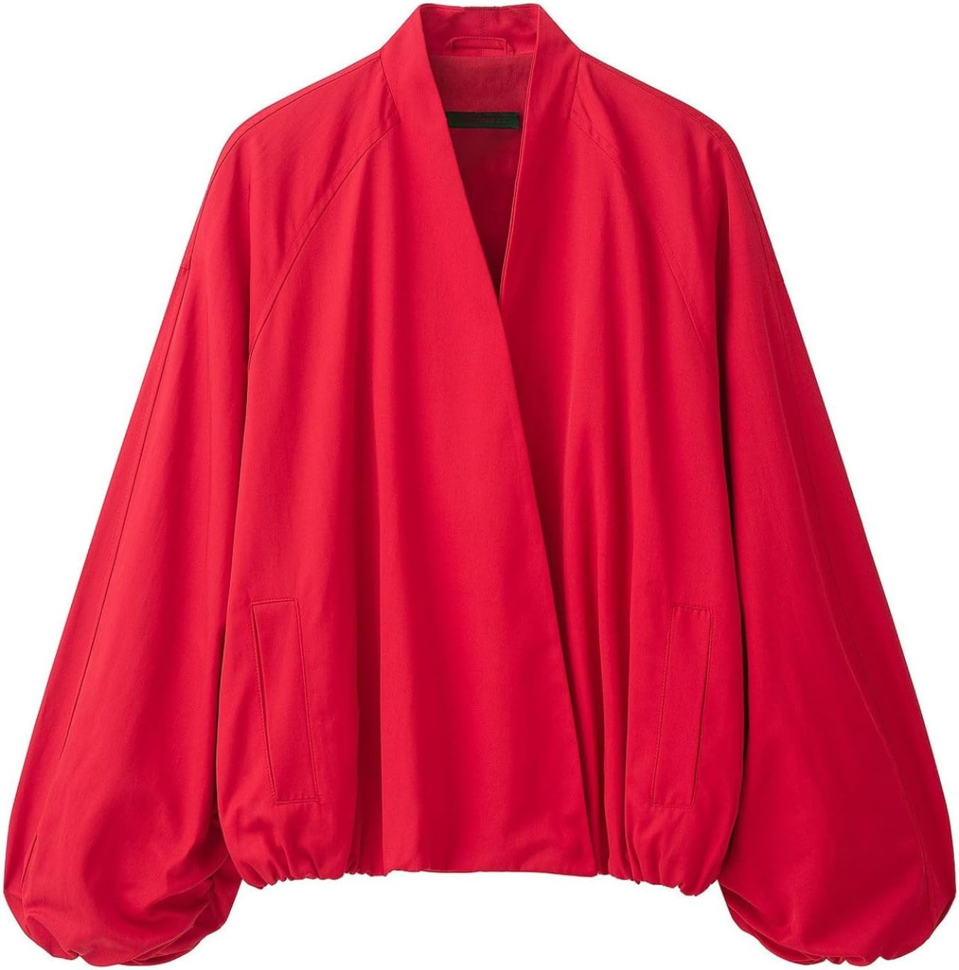 Xunger Women’s V Neck Bomber Jacket Casual Long Sleeve Oversized Cropped Coat | Amazon (US)