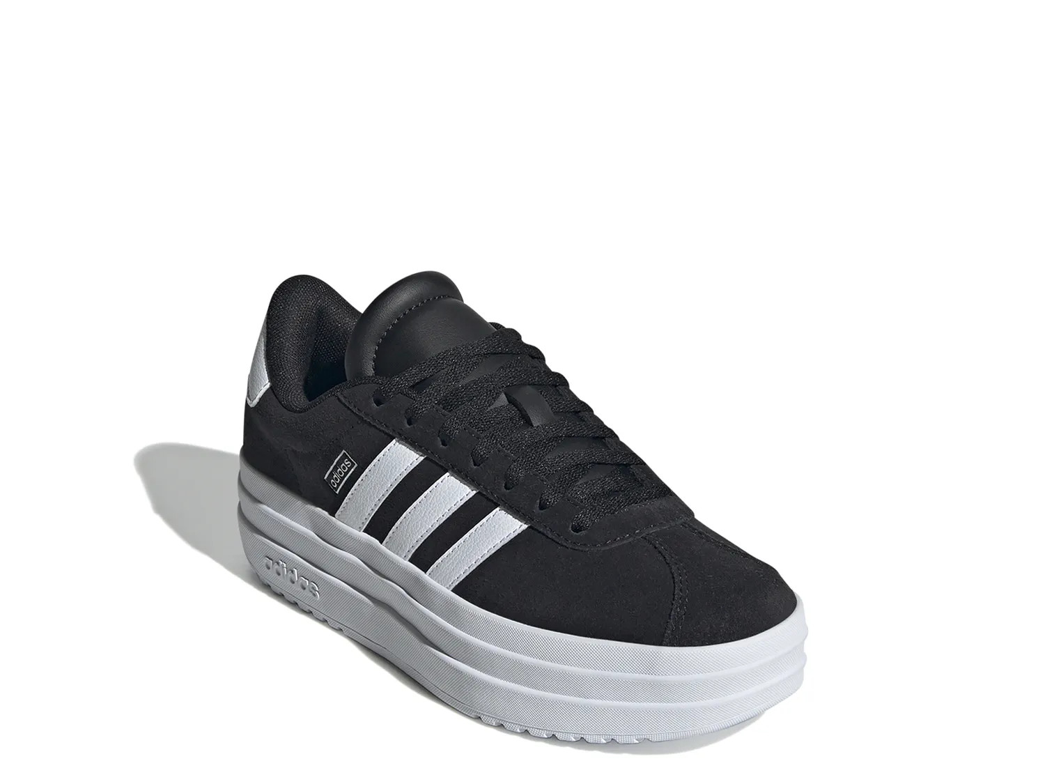 adidas VL Court Bold Sneaker Kids' | Boy's | Black | Size 3.5 Youth | Sneakers | Lace-Up | DSW