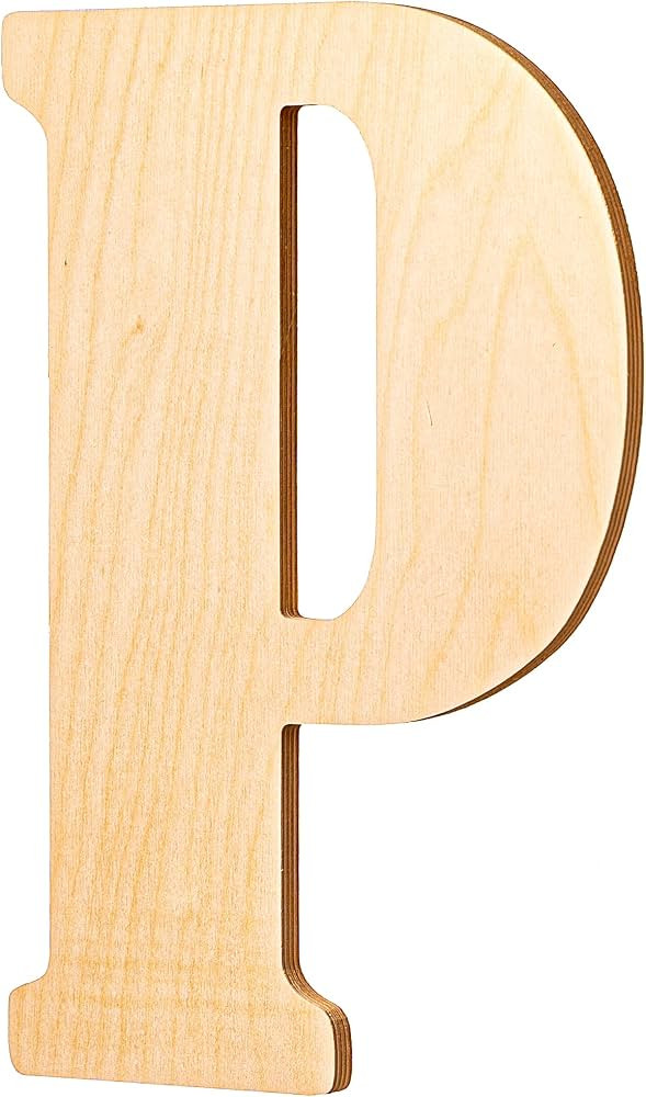 UNFINISHEDWOODCO Vintage 18 Inch Unfinished Wood Letter P | Amazon (US)