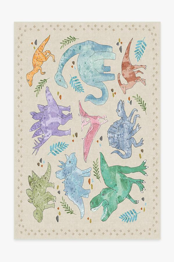 Dinosaur Parade Multicolor Rug | Ruggable