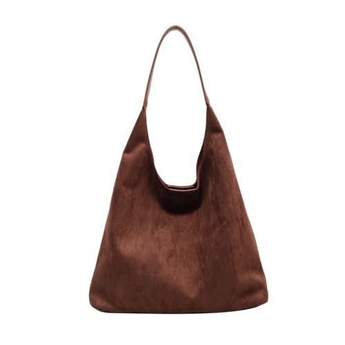 Generic Brown Coffee Hobo Bag, Women's Suede Tote, 14.17x12.2x5.12 inches | Amazon (US)