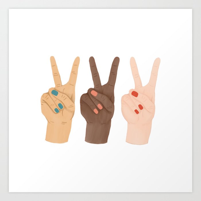 Peace Hands Art Print | Society6