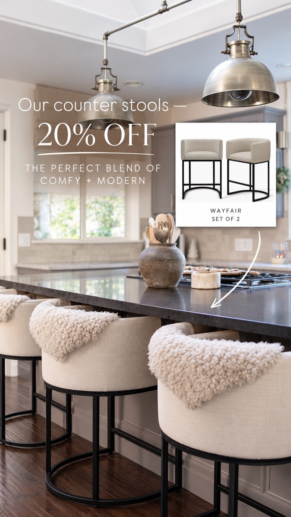 Wayfair Upholstered Counter Stools 20% Off

Our upholstered counter stools are on sale at Wayfair! I love the low barrel back, neutral upholstery and black metal frame—they’re comfortable without feeling bulky and give our kitchen island such a clean, modern look. Sold as a set of 2, making this an especially good Wayfair sale find.

#LTKHome #LTKSaleAlert